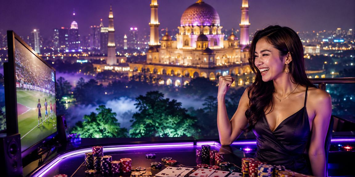 Permainan poker dalam talian yang intens di Putrajaya dengan meja virtual interaktif